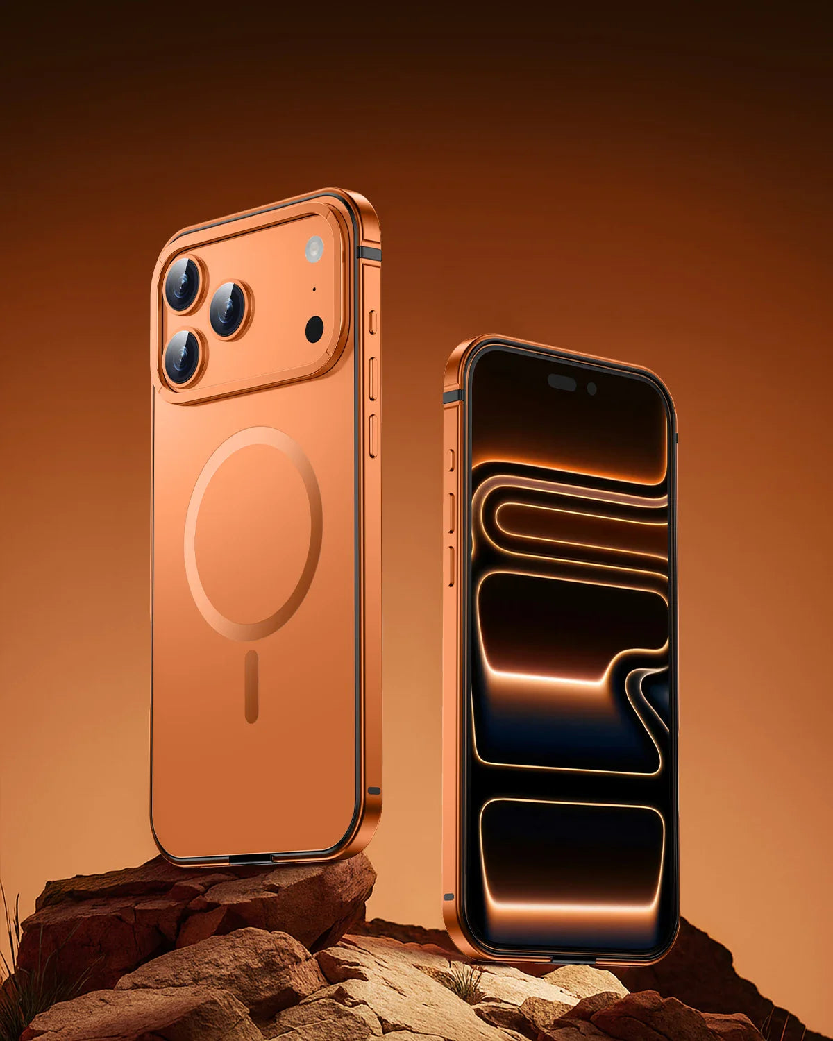 High Quality Suitable Magsafe Case for IPhone 17Pro Max Alloy Frame Heavy Protection Phone Case