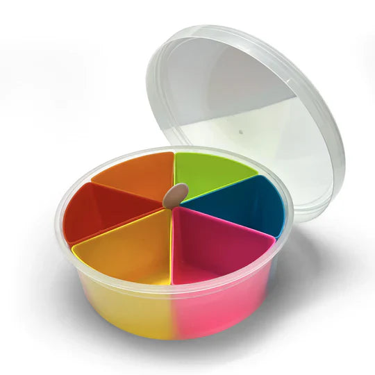 Sweety Portion Box, Six Cell Spice Organizer, Transparent Plastic Storage Box, Multi Compartment Adjustable Container, Multipurpose Storage Box