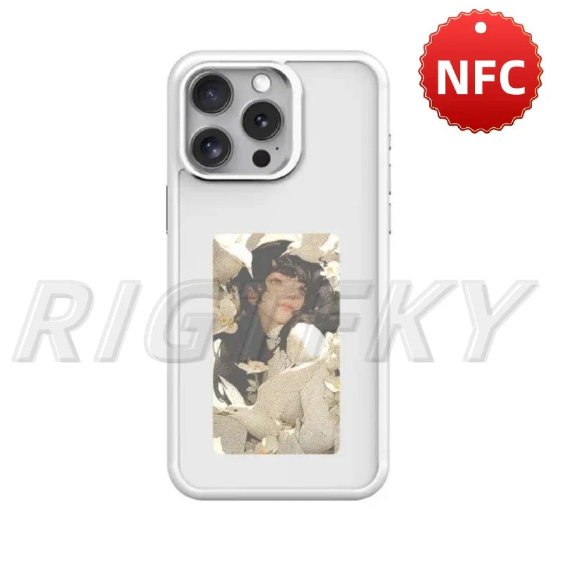 DIY E-Ink Screen NFC Function Phone Case Four Color Display Wireless Transmission 3.7-inch Screen For iphone 11/12/13/14/15/16
