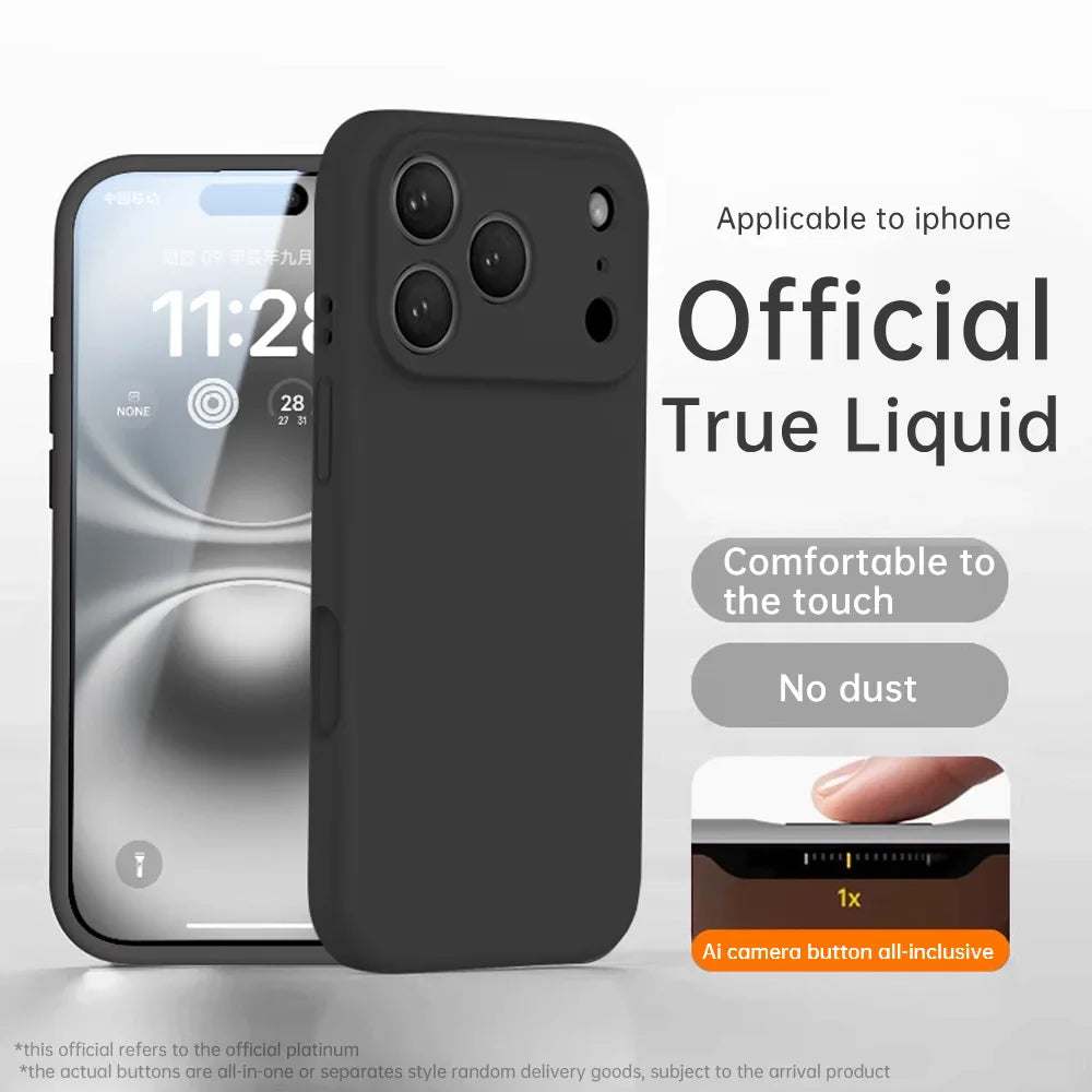 DIVI Liquid Silicone Phone Case For iPhone 17 16 15 14 13 Pro Max Case Ultra Thin Shockproof Cover Phone Protective Cover