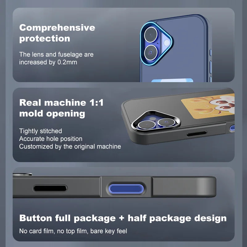 NFC Funda Smart Phone Cover For iphone 17 16 15 14 13 e Pro Max E ink Screen Case NFC Cases with Protector Coque Battery Free