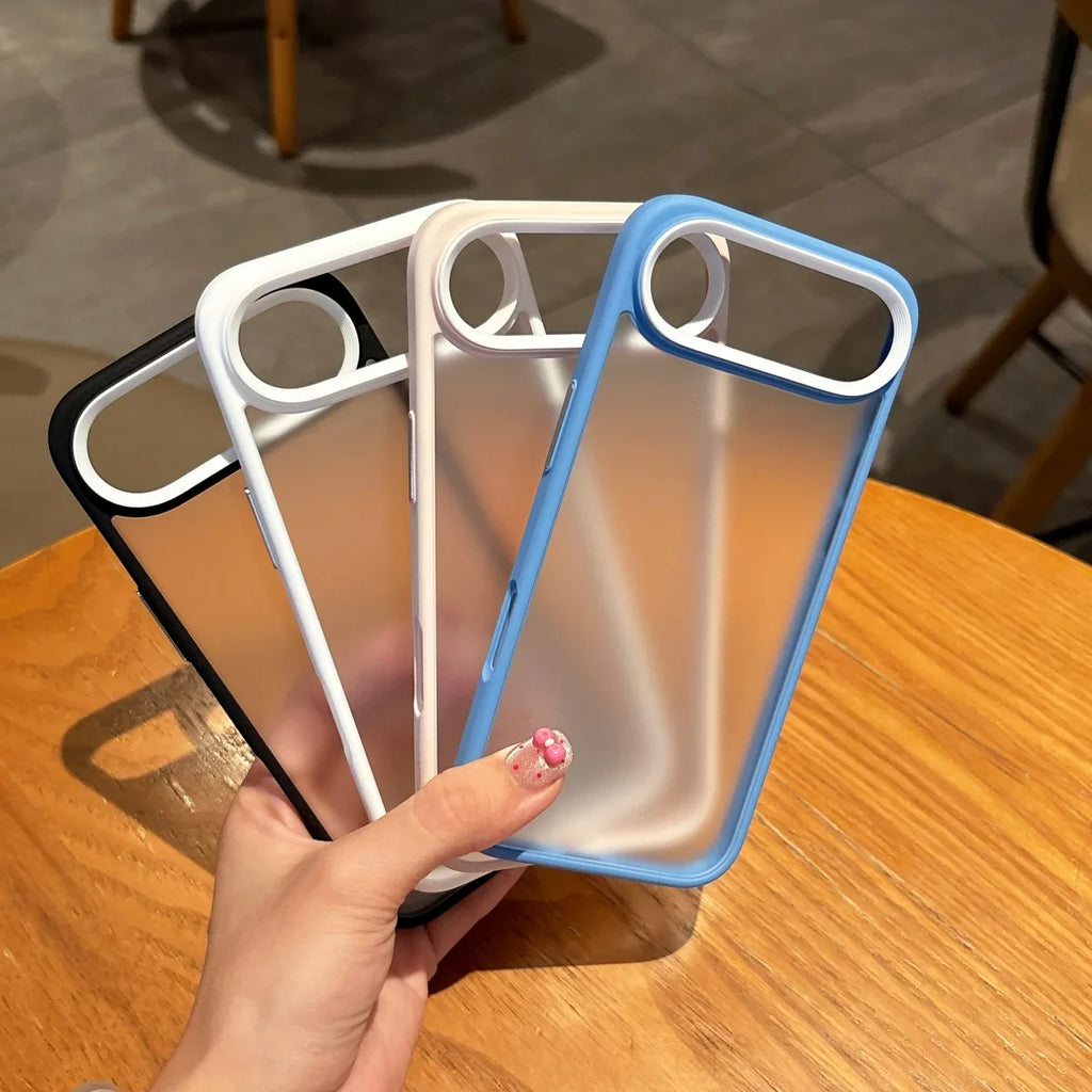 Luxury Matte Clear Armor Shockproof Case For iPhone frosted Bumper Hard PC Cover