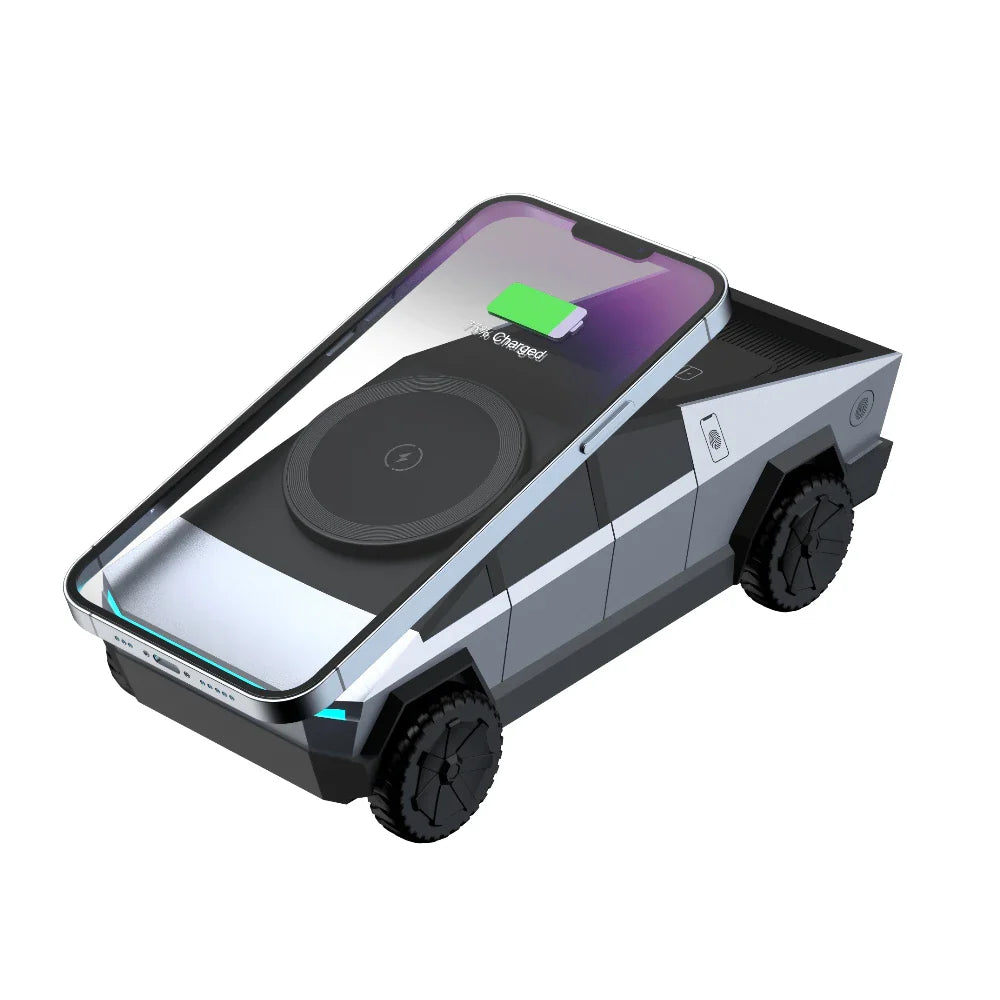 Desktop Cybertruck 3 in 1 Magnetic Fast Wireless Charger.