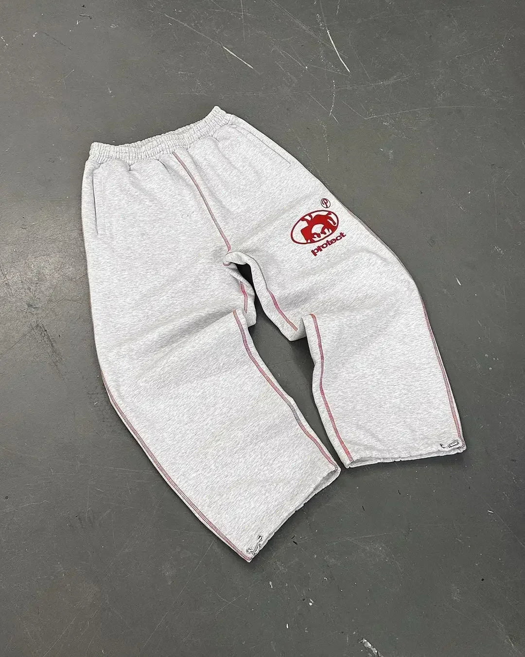 Korea's new simple striped loose casual pants.