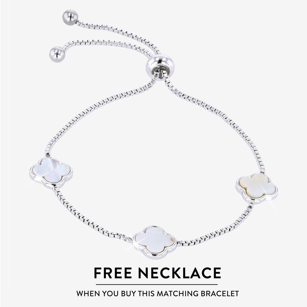 Mother Of Pearl 4 Leaf Clover Necklace