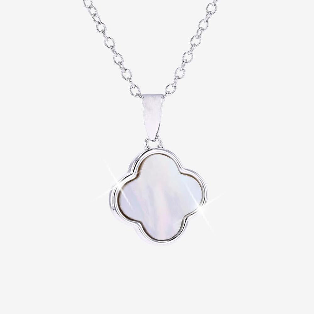 Mother Of Pearl 4 Leaf Clover Necklace