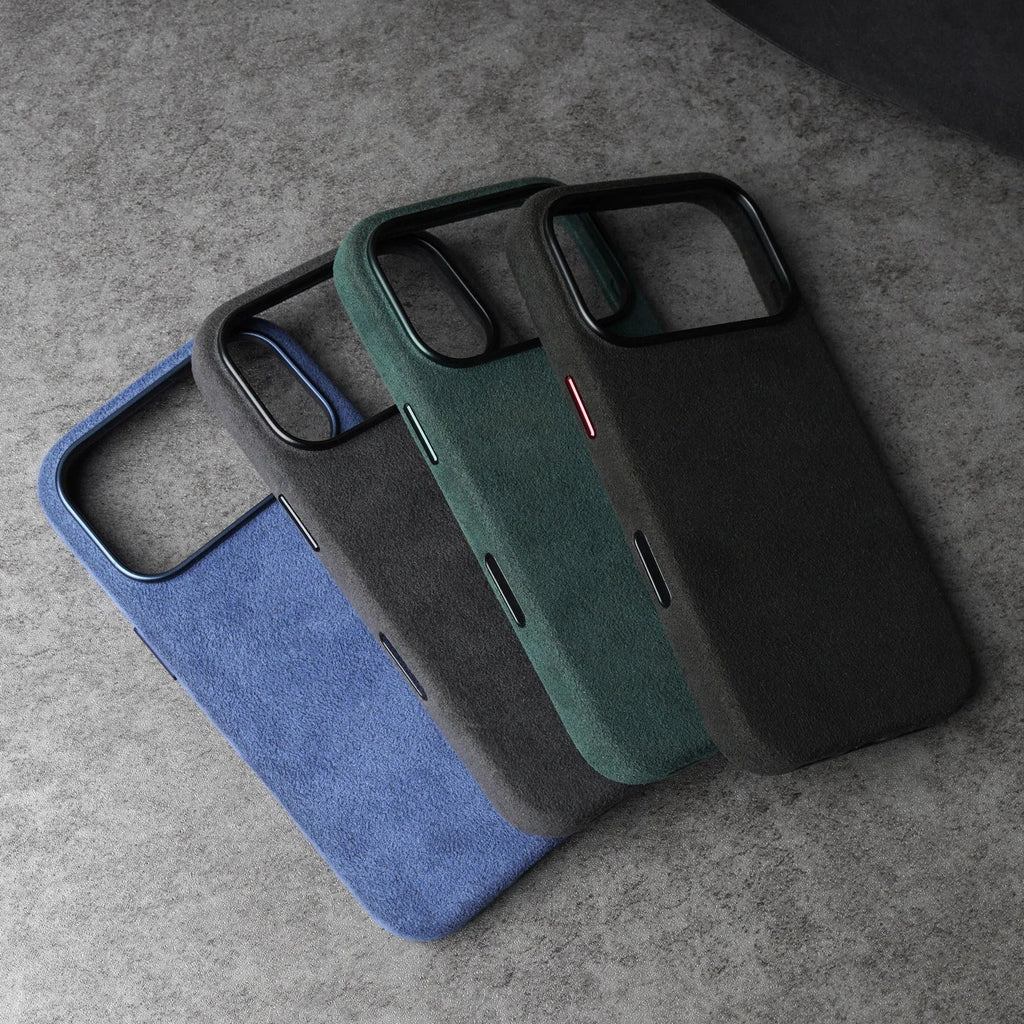 YMW ALCANTARA Case for iPhone 17 16 Pro Max Compatible Magsafe Luxury Business Supercar Interior Same Suede Leather Phone Cover