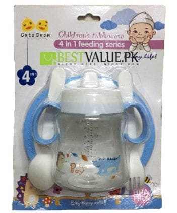 4 In 1 Baby Feeding Spoon, Baby Bowl With Fork And Spoon And Drinking Cup, Feeding Series Training Set