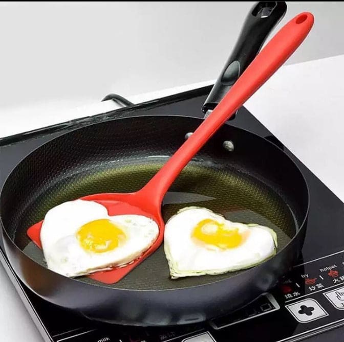 Multifunctional Non-Stick Silicone Spatula, Egg Fish Frying Pan Scoop, Fried Showel Cooking Utensil, Heat Resistant Silicone Spatula