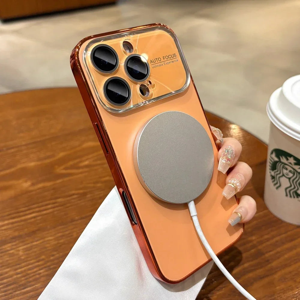 Luxury Laser Slim Matte Magsafe Magnetic Wireless Charging Case For iPhone 17 Air 12 13 14 15 16 17 Pro Max Hard Back Cover