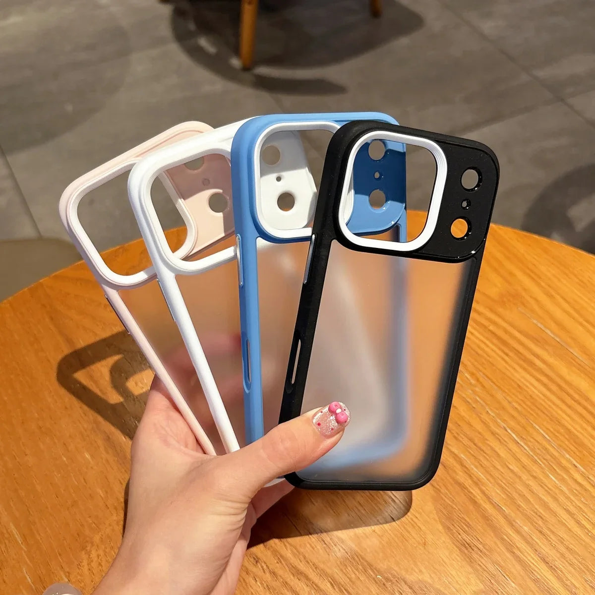 Luxury Matte Clear Armor Shockproof Case For iPhone frosted Bumper Hard PC Cover