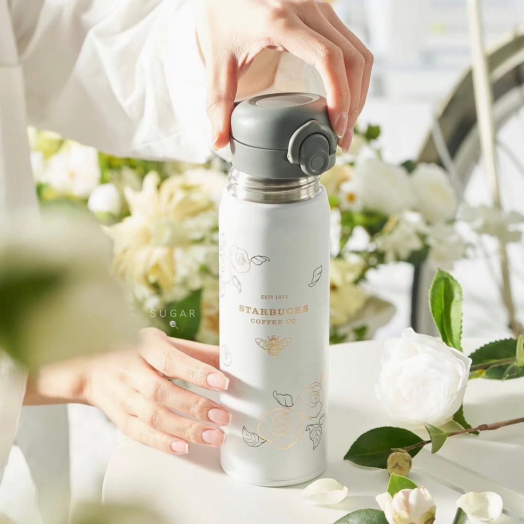 SB Insulated Tumbler - White & Grey - 420ml