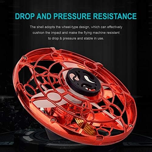 Fly Spinning Top, Flying Orbit Ball, Mini Flying UFO Toys with Spinning LED Lights, Hover Boomerang UFO Flying Hand Toy, LED 360° Mini Drone, Hand Operated Flying Spinner, Fingertip Gyro Decompression Flying Toy for Kids Adults