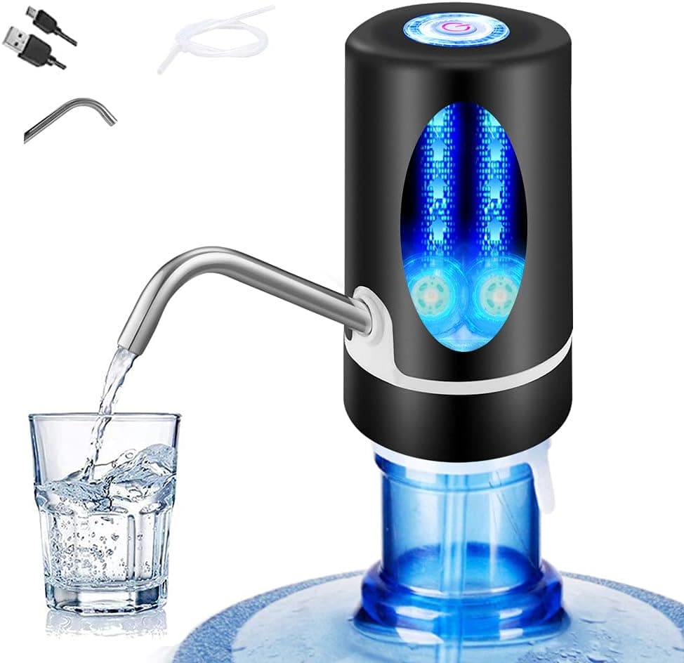 Double Pump Water Dispenser, Portable Intake Water Dispenser, Universal Pumping Artifact Bucket,  Electric Rechargeable Low Noise Water Bottle Dispenser, Simple Drinking Water Bottle Pump