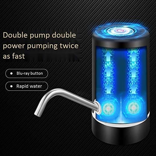 Double Pump Water Dispenser, Portable Intake Water Dispenser, Universal Pumping Artifact Bucket,  Electric Rechargeable Low Noise Water Bottle Dispenser, Simple Drinking Water Bottle Pump