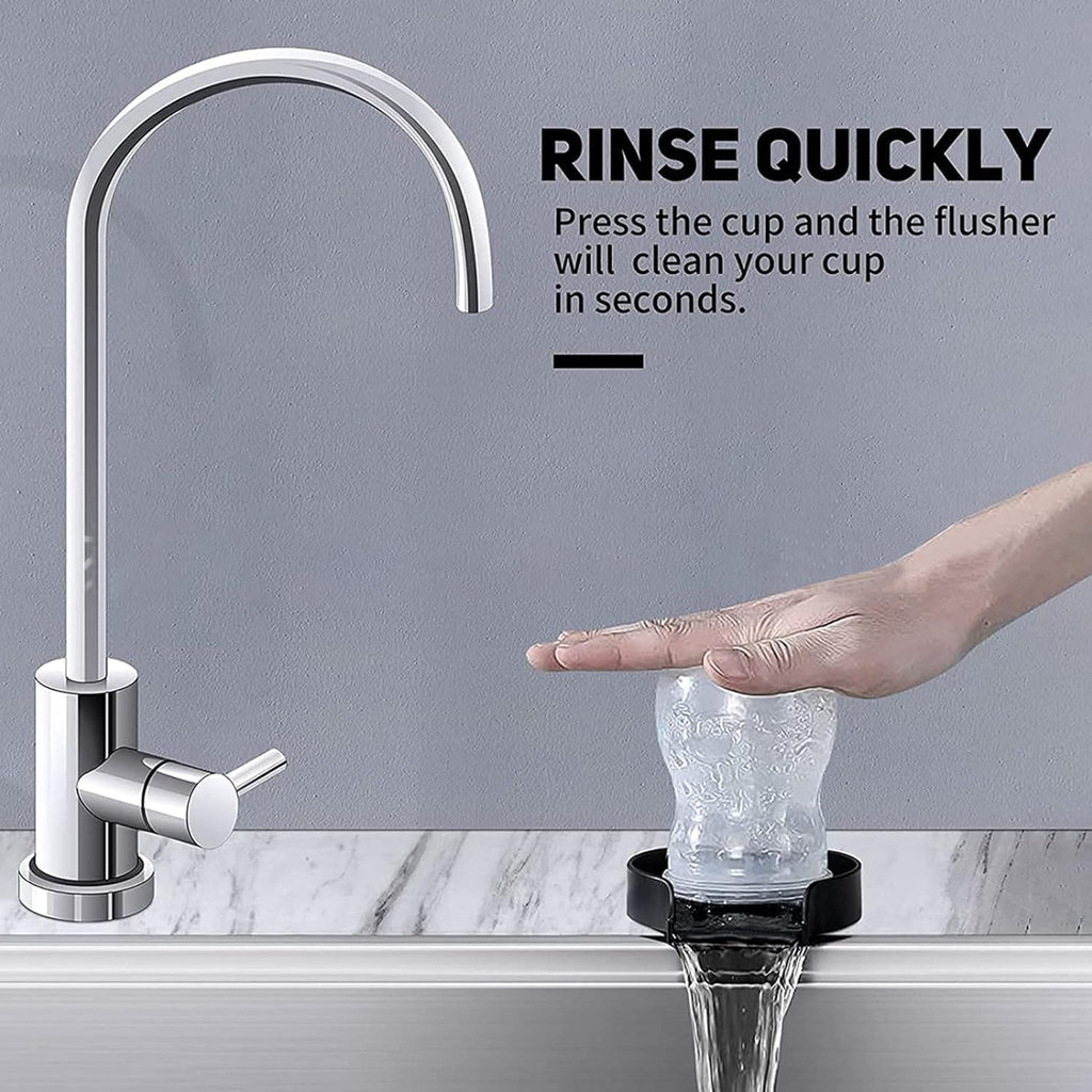Automatic Cup Washer, Faucet Glass Cleaner For Kitchen Sink.