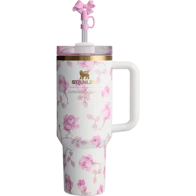 The Stanley x LoveShackFancy Quencher | 40 OZ | Ribbon Rosa | Printed Box
