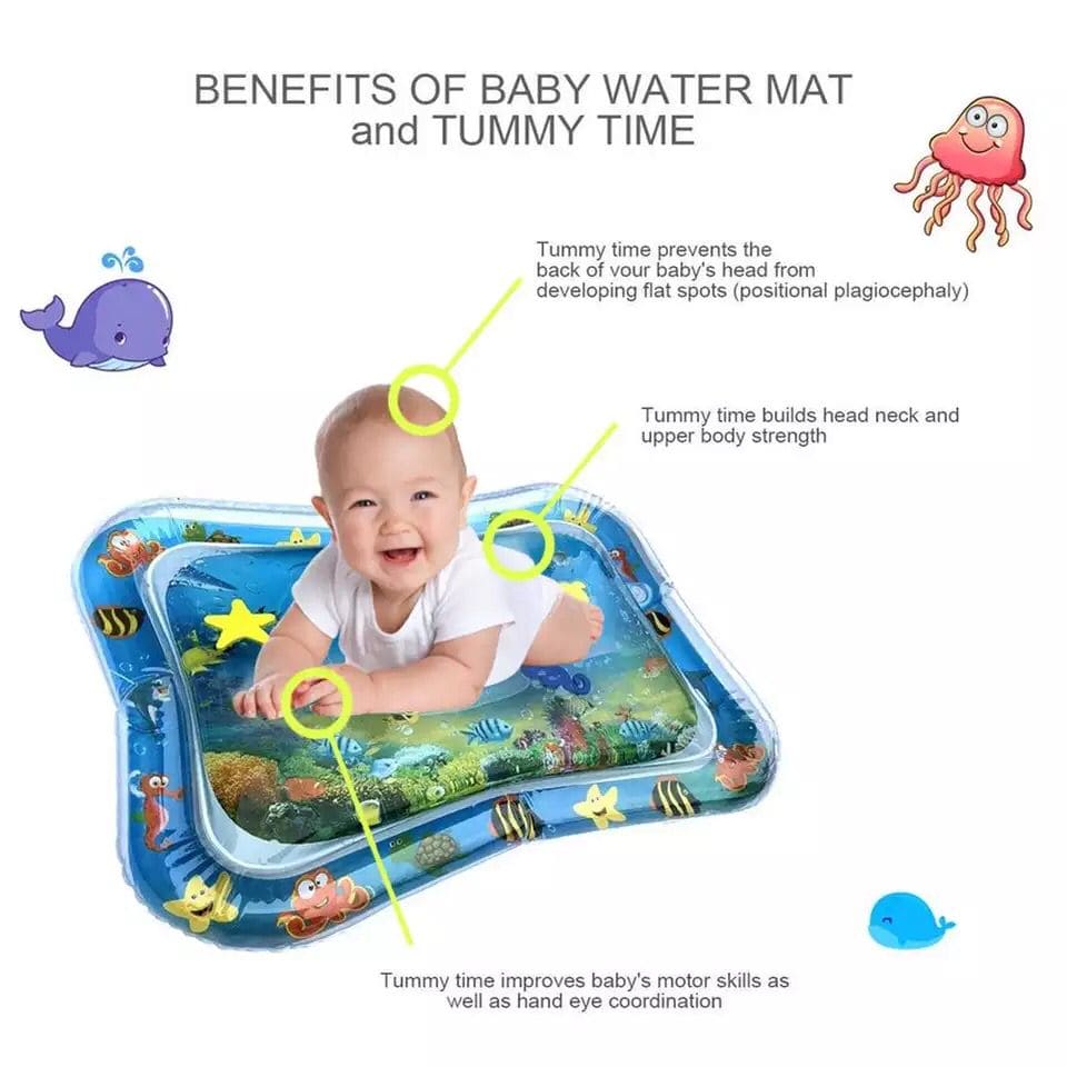 Baby Water Play Mat, Thicken PVC Playmat For Toddler, Play Center Water Mat for Babies, Tummy Time Water Play Mat, Newest Inflatable Infant Activity Play Mat