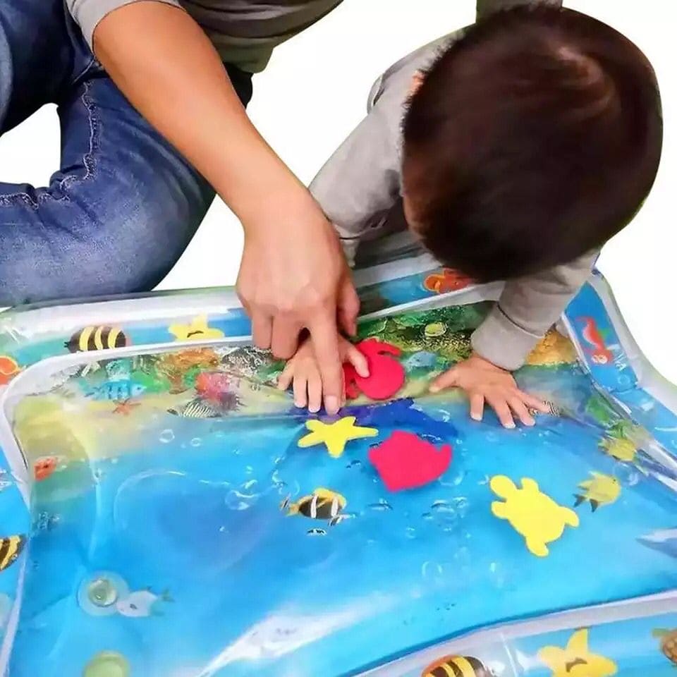 Baby Water Play Mat, Thicken PVC Playmat For Toddler, Play Center Water Mat for Babies, Tummy Time Water Play Mat, Newest Inflatable Infant Activity Play Mat