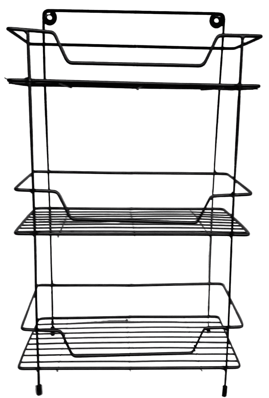 Narrow Metal Rack, Multipurpose Iron Metal Storage Shelf, 2 And 3 Layer Kitchen Bathroom Storage Organizer Rack, Multifunction Wall Rack, Caddy Basket Organizer