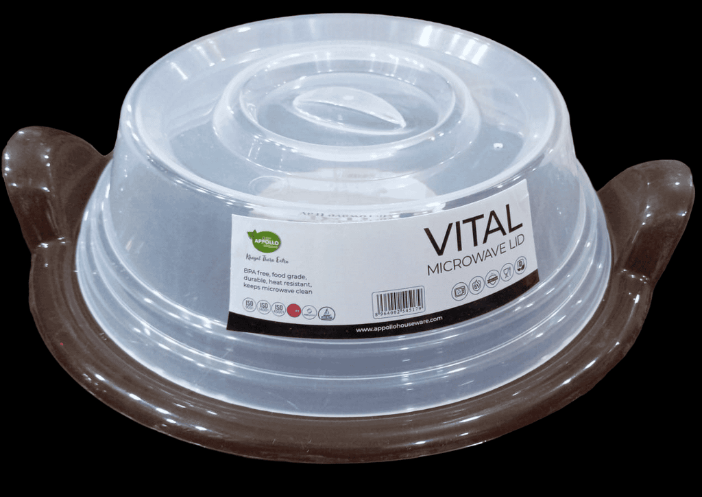Vital Microwave Lid With Tray, Kitchen Cake Baking Bowl With Cover, Plastic Oven Food Cover, Microwave Plate Cover