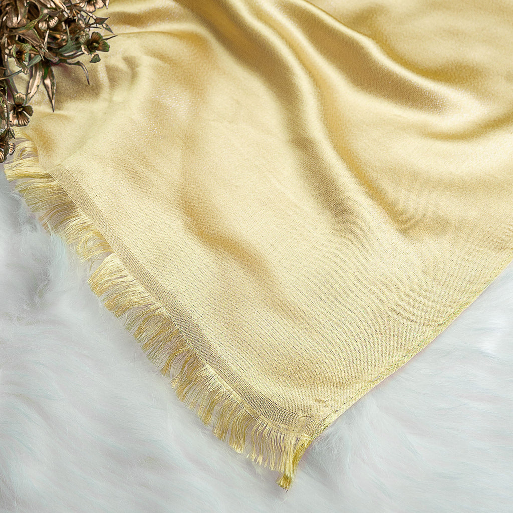 Woven Zari Lawn - Light Gold