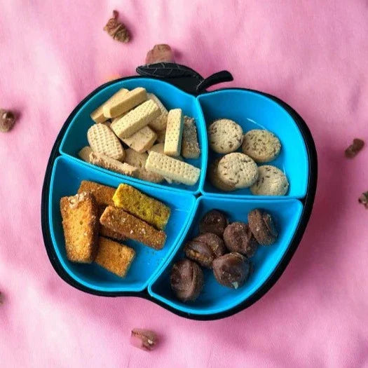 Apple Shaped Iftar Tray, 4 Compartment Food Plate, Sasuke Food Divided Serving Plate