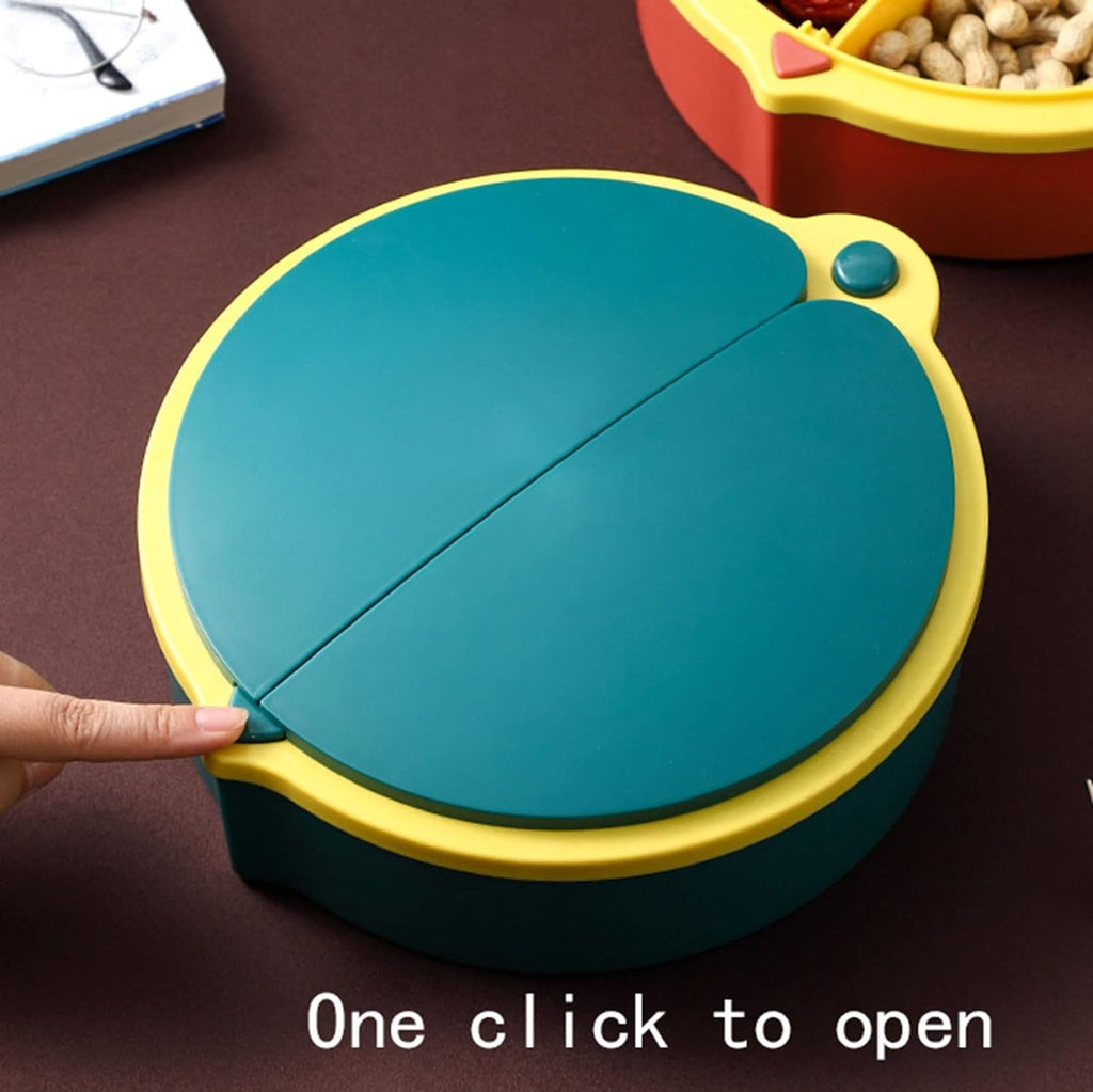 Lady Bug Candy Box, Household Divided Fruit Bowl with Lid, Plastic Snack Serving Tray, Food Storage Organizer, Multifunction Dried Fruit Box, Simple Dried Fruit Bowl Food Storage Containers