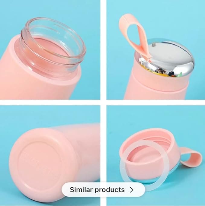 Nice Water Bottle, 400ML Glass Water Bottle.