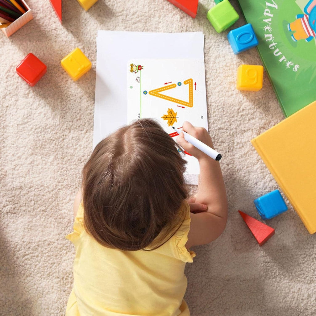 Level 4 Magical Tracing Book, Children 32 Pages Tracing Work Book.