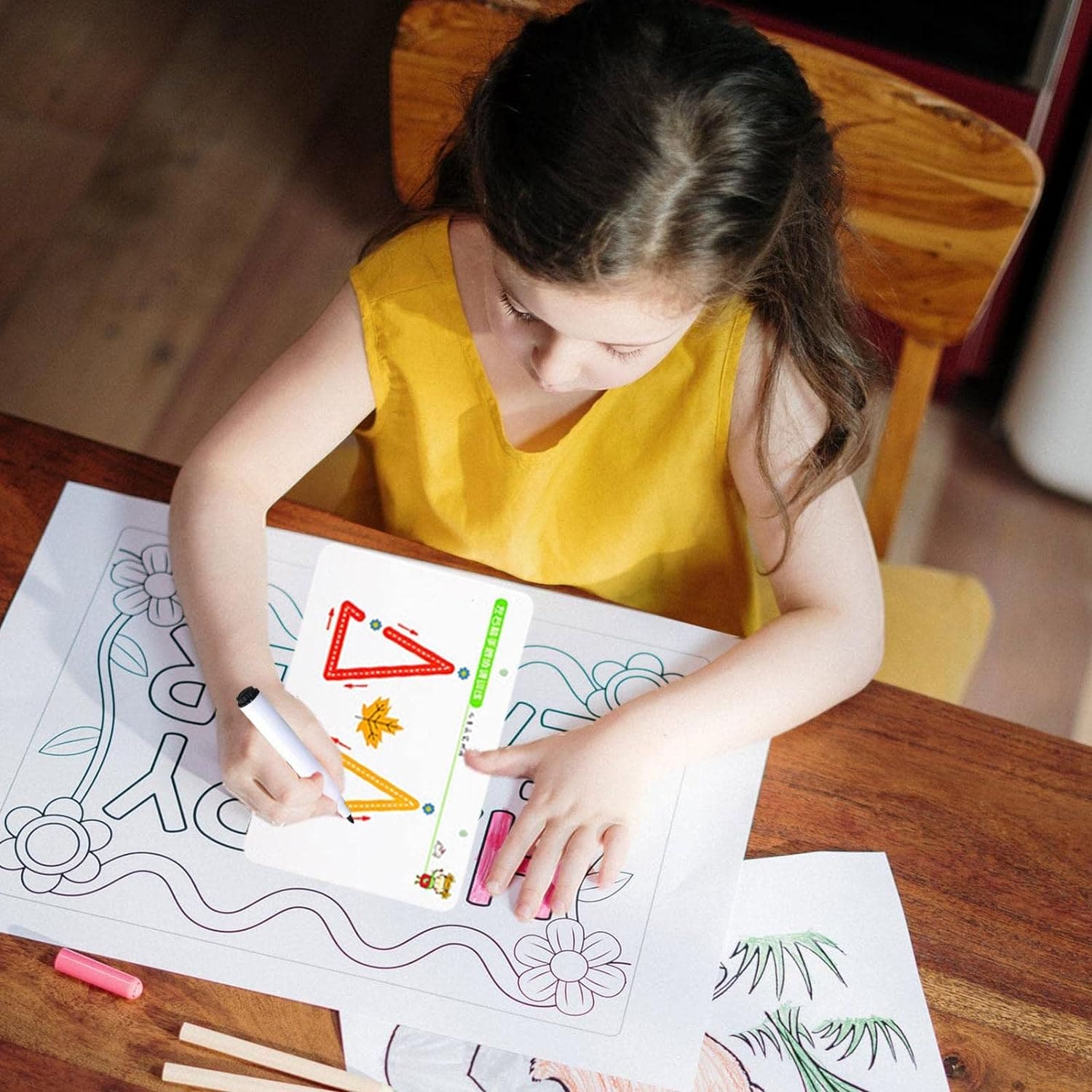 Level 4 Magical Tracing Book, Children 32 Pages Tracing Work Book.