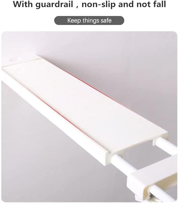 Telescopic Rod Rack, Adjustable Closet Storage Shelve, Wall Mounted Partition Separator Board, Window Sill Retractable Storage Rack, Multipurpose Shelves Cabinet Holder, Retractable Gap Storage Rack