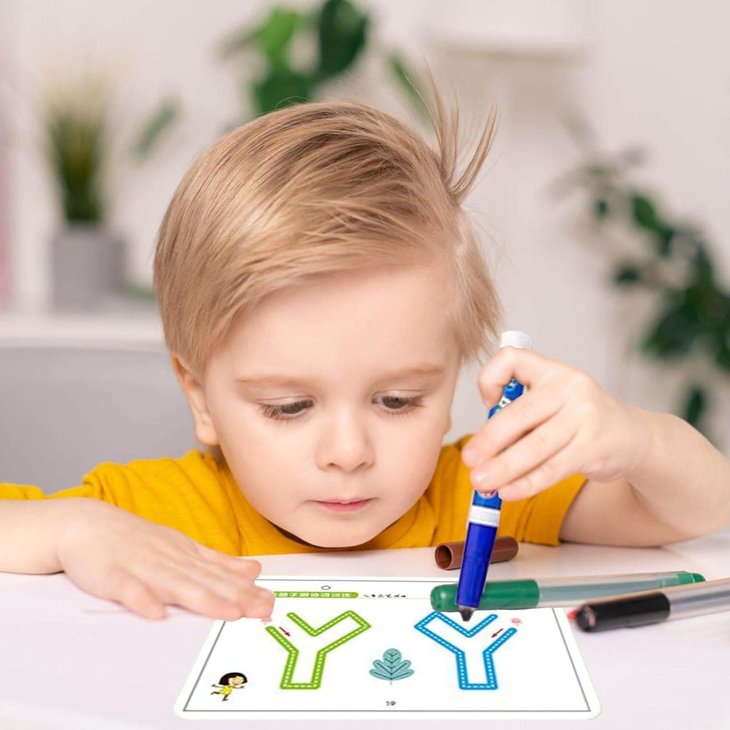 Level 4 Magical Tracing Book, Children 32 Pages Tracing Work Book.