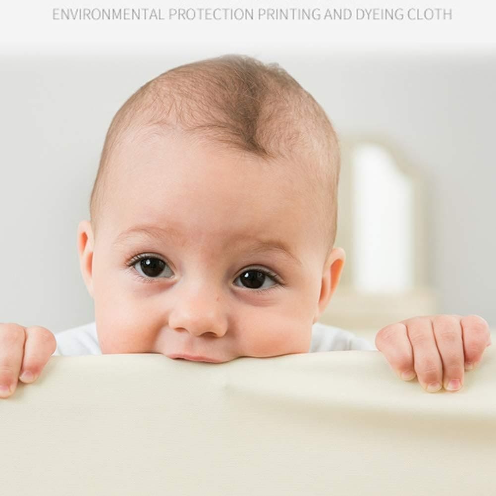 Children Bed Barrier, Baby Bed Safety Guard, Fence Guardrail Security, Foldable Baby Bed Fencing Gate, Crib Adjustable Safety Kids Rails, Safety Protection Guard Beige for Toddler, Up & Down Falling Protector Bed Rails for Kids