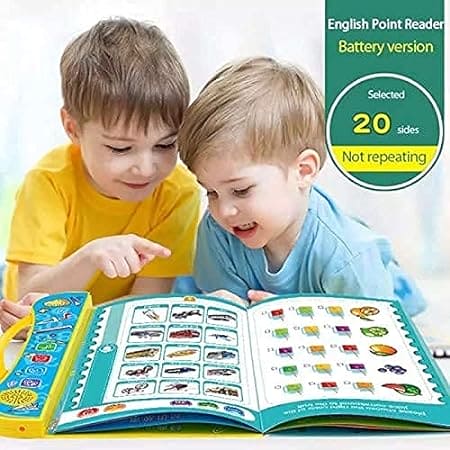 Kids Intelligence Book, English Learning Computer Machine, Kids Study Voice Electronic Book, Smart Baby Language E Book, Kids Intelligence Book Sound Book for Children, English Letters & Words Learning Book, Fun Educational Toys