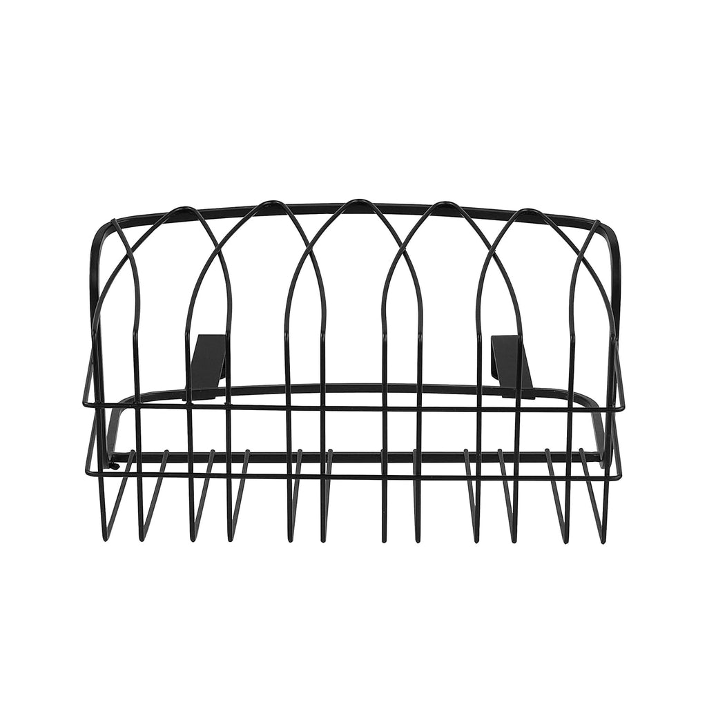 Spectrum Storage Basket, Mech Black Steel Wire Basket, Sink Organization for Kitchen and Bathroom, Diversified Twist Cabinet Door Basket, Multifunctional Wire Storage Rack