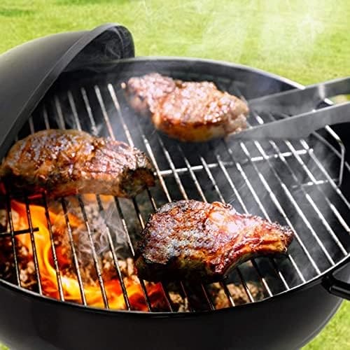 Charcoal Barbecue Grill, Barbecue Smoker Grill For Outdoor Cooking Camping, Heat Control Round BBQ Kettle, Portable Picnic Oven, Foldable Kebab Stove, Football Style BBQ Grill And Oven With Moving Stand, Trolley Grill Kettle