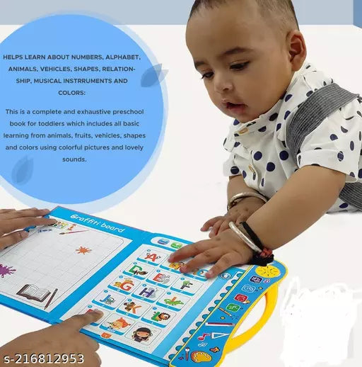 Kids Intelligence Book, English Learning Computer Machine, Kids Study Voice Electronic Book, Smart Baby Language E Book, Kids Intelligence Book Sound Book for Children, English Letters & Words Learning Book, Fun Educational Toys