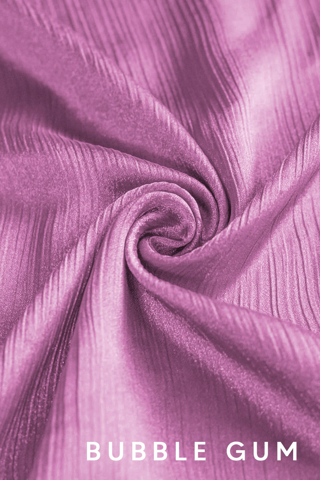 Crinkle Satin - Bubble Gum