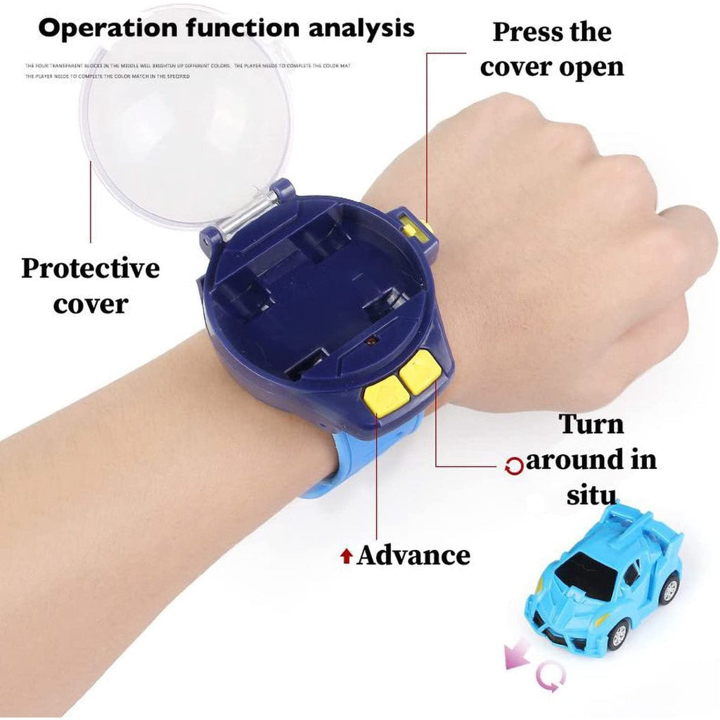 Mini Remote Control Watch Car, Silicon Strap Wrist Car Watch, Cute Wrist Racing Car Watch, Alloy RC Watch Car, Rechargeable RC Watch Car, Hand Controlled RC Car, Car Racing Toy For Kids