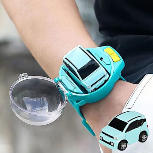 Mini Remote Control Watch Car, Silicon Strap Wrist Car Watch, Cute Wrist Racing Car Watch, Alloy RC Watch Car, Rechargeable RC Watch Car, Hand Controlled RC Car, Car Racing Toy For Kids