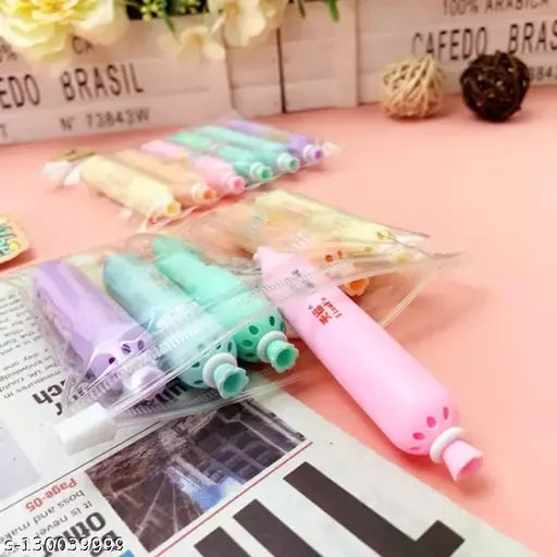 Cute Candy Shaped Highlighter, Chisel Tip Fine Grip Marker Pen, Fluorescent Coloring Pens for Student Office School Home