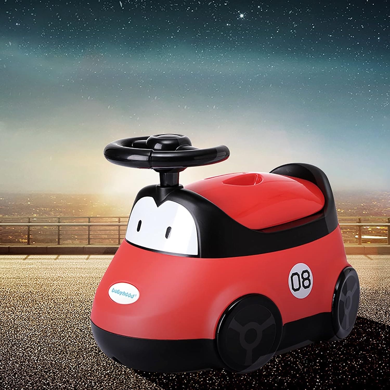 Baby Toilet Car Seat, Toddle Potty Training Car, Children Travel Toilet Car, Baby Potty Trainer and Playing Car Seat, Decorative Design Kids Baby Pot