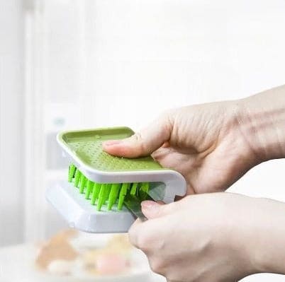 Cutlery Cleaning Brush, U-Shaped Cleaning Brushes, Double Sided Blade Brush, Multifunction Kitchen Knife Fork Chopsticks Tableware Cleaning Tool, Bristle Hand Guard Brush, Descaling Knife Pan Pot Cleaner, Kitchen Tableware Brush