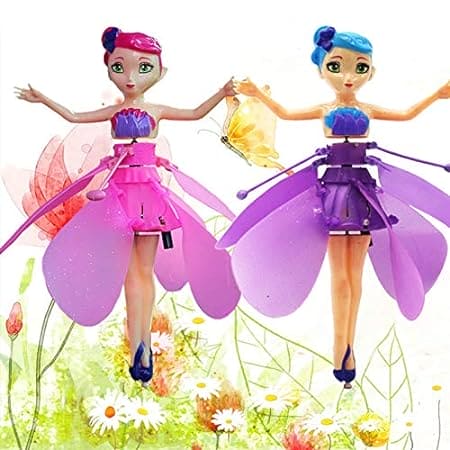 Flying Fairy Doll, Magical Flying Princess, Sensor Princess Flying Doll, Sky Dancer Flying Butterfly Doll, Infrared Induction Flying Light Up Toy, Hand Control Helicopter Doll