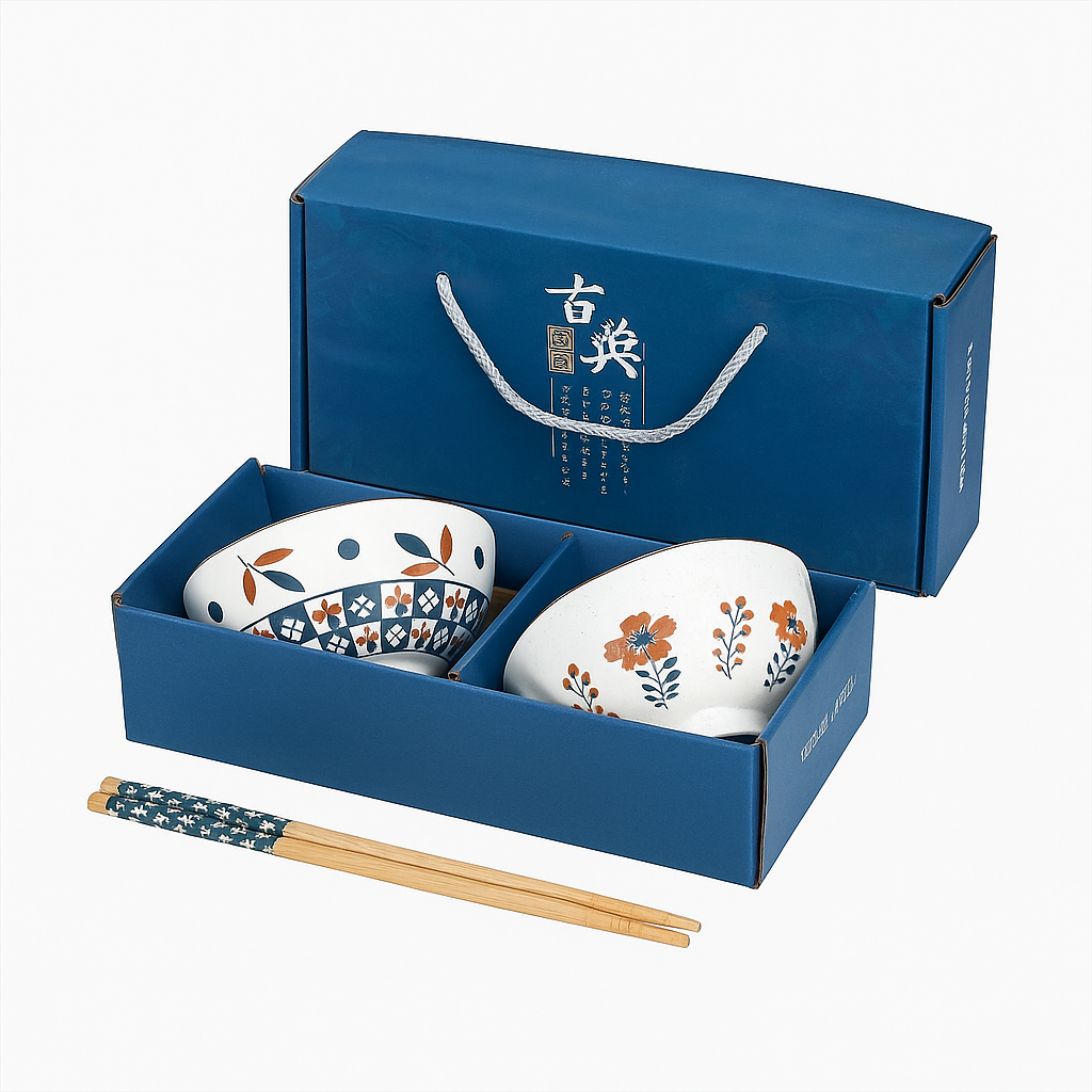 Japanese Heritage Ceramic Bowls - Set of 2