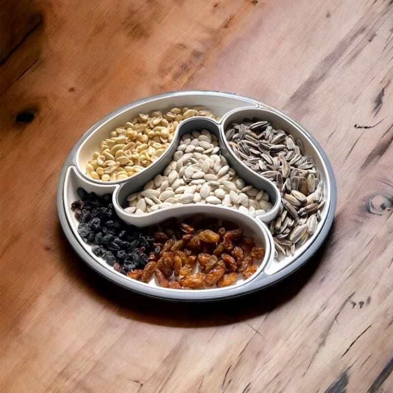 4 Compartment Dolphin Tray, Sasuke Food Divided Serving Plate, Multifunctional Food Storage Plate