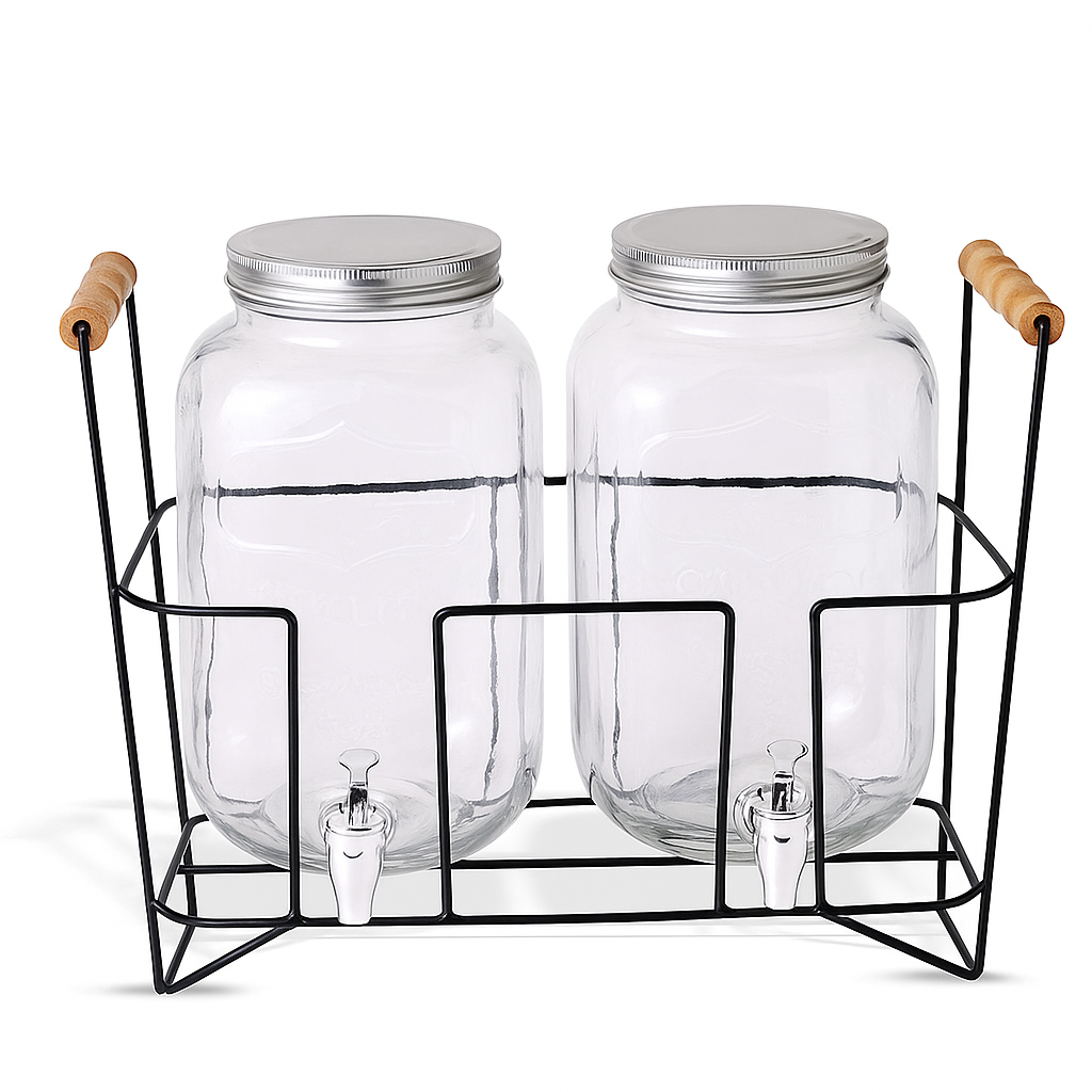 Double Drink Dispenser With Stand – 3.8L