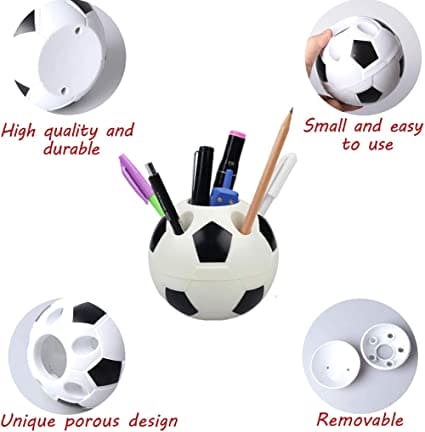 Football Desk Organizer, Creative Football Pen Holder.