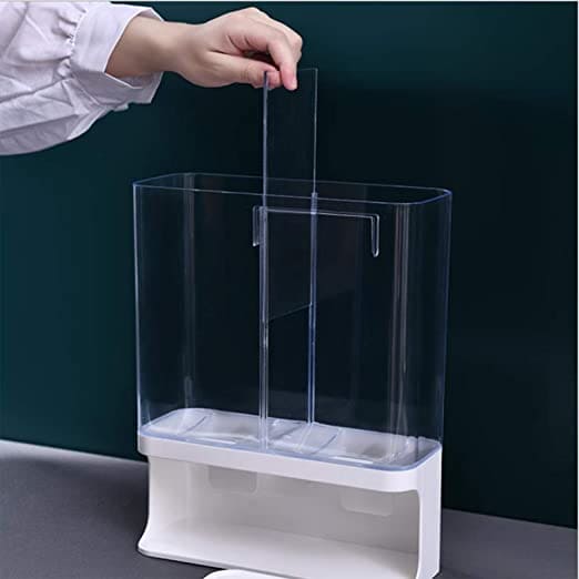 Kitchen Food Dispenser, Whole Grains Container Bin, Wall Mount Cereal Dispenser, Multi Grain Dispenser Bucket, Moisture Proof Cuisine Organizer, Indispensable Dry Food Dispenser, Whole Grain Storage Box, Airtight Clear Plastic Canisters